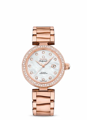 Omega LadyMatic Co-Axial 34 Sedna Gold / Diamond / MOP / Bracelet 425.65.34.20.55.010 (42565342055010)